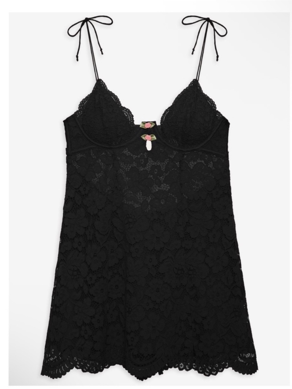 New! For Love & Lemons Creamsicle Lace Slip Dress 57295